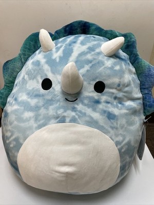 (4)Squishmallows Jerome Dinosaur 20  Triceratops  Blue Tye Dye New w/Tag NEW! X4