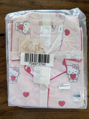 POTTERY BARN TEEN Hello Kitty  Hearts Loose Fit Pajama Set-XXS-NWT