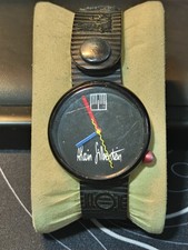 vecchio orologio al quarzo ALAIN SILBERSTEIN KLOK cassa 32 mm vintage raro da
