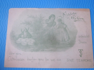 43779 AK Litho Fröhliche Ostern Reklame Sine Tempore Reklame 1920