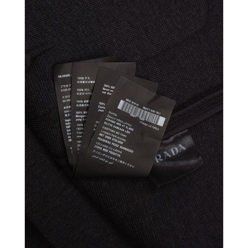 Prada AW2016 Black Tab Logo Virgin Wool Knit Blazer Jacket - Picture 13 of 13