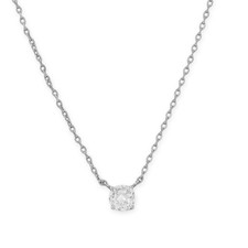 16 + 2 Rhodium Plated 5mm CZ Necklace