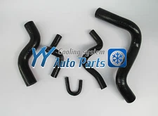 Silicone Radiator Heater Hose For Mazda 323 GTX Laser KC KE 87-90 88 89 Black 