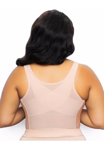 New Exquisite Form Longline Bra 44B Rose Beige | Full Coverage Wireless Posture - Picture 10 of 12