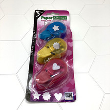 EK Success Paper Shapers Basic Craft Punch Set Of 3 Star Sun Heart Open Pack