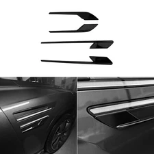 Glossy Black Front Left Right Fender Side Molding Cover Trim for Genesis GV80