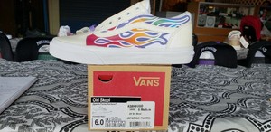 vans sparkle flame rainbow