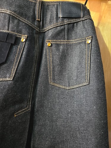Coach 1941 Japanese denim black mini skirt size 6 style 86958 - Picture 9 of 13