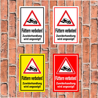 Schild Füttern verboten - Fütterung Tiere Weide Stall in 4 Größen - S00039-008