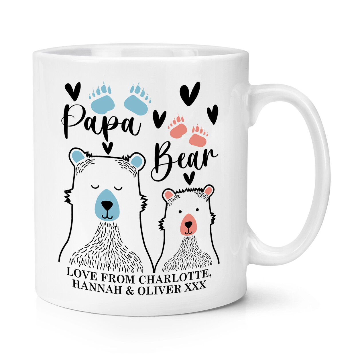 Personalised Papa Bear 10oz Mug Cup Dad Fathers Day Grandad Love Birthday
