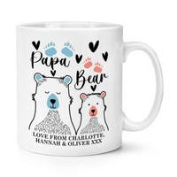 Personalisierte Papa BäR 10Oz Tasse Becher Papa Vatertag Opa Liebe Geburtstag