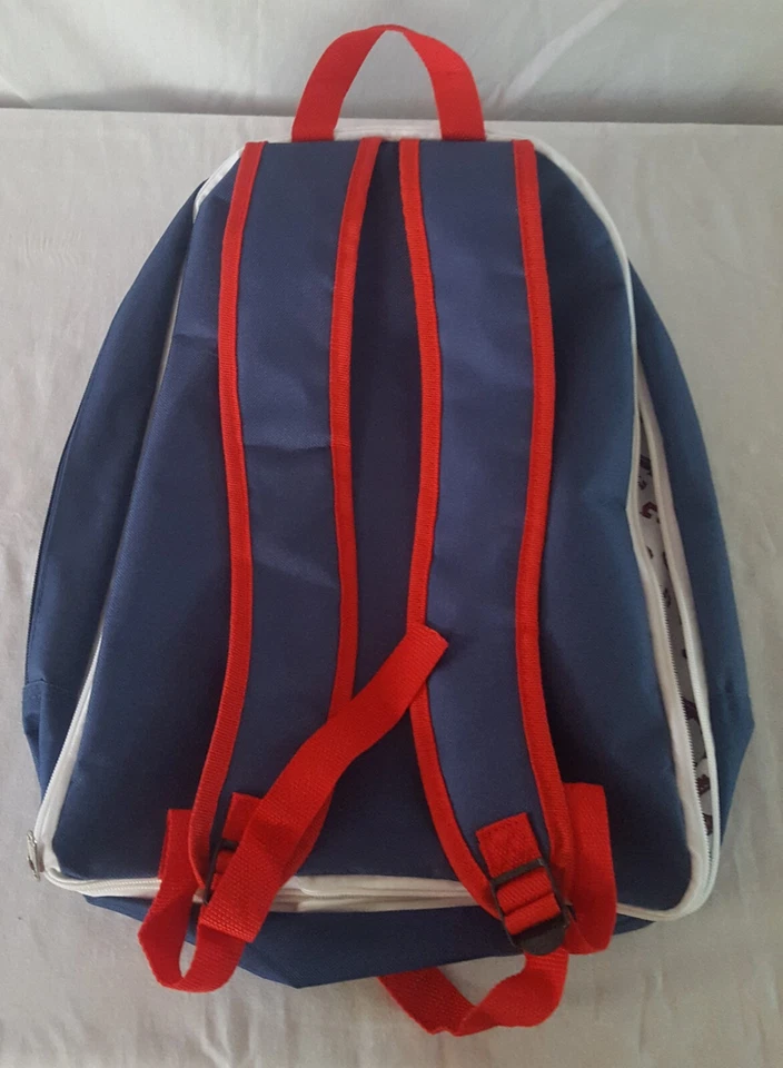 Cleveland Guardians Kids Club Mochila Expandible Cremallera 2 Bolsas Azul Marino Rojo Blanco Foto 3 de 4