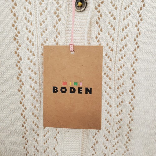 Boden Pointelle Knit Long Sleeve Cardigan Sweater Top Girls 8 - 9 Y NWT - Picture 4 of 15