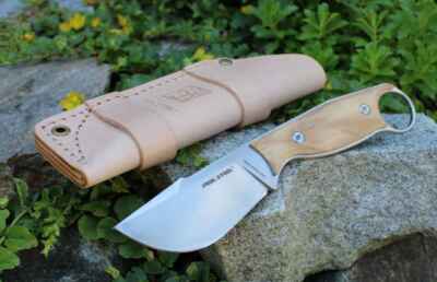 Real Steel Messer FURRIER SKINNER Jagdmmesser N690 Stahl Olivenholzgriff