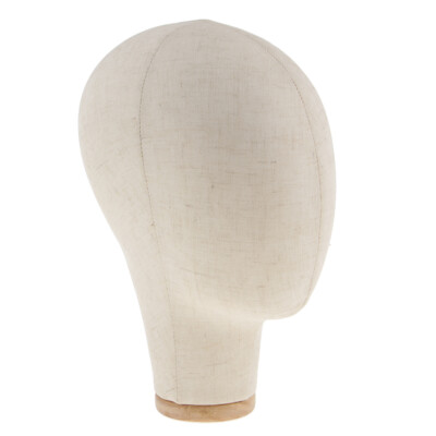 Beige Canvas Block Kopf Schaufensterpuppe Kopf Perücke Herstellung Hut Display Styling Kopf