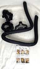 No Heat Curls Ribbon with Hair Clip 2 Scrunchies Black