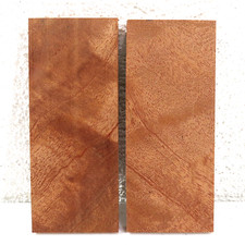 Mahogany Wood Knife Scales Figured Exotic Bookmatched Blank 5'' x 2'' x 5/16''