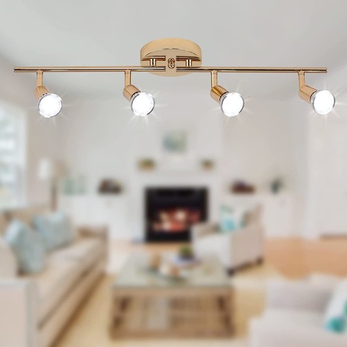 4-Light Modern Track Lighting Kit Flush Mount Wall/Ceiling Spot Lights Kitchen