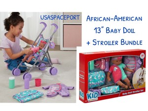 african american baby doll with stroller