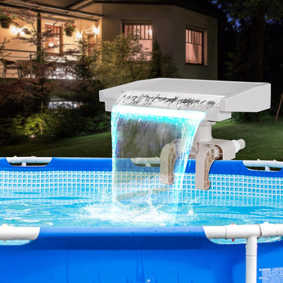 Pool Fountain Waterfall for above Ground Pools, Swimming Pool Attachment Accesso