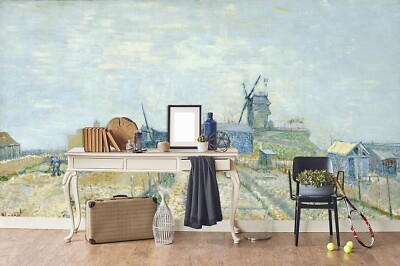 3D Windmill Allotment Wallpaper Wall Mural Removable Self-adhesive 73