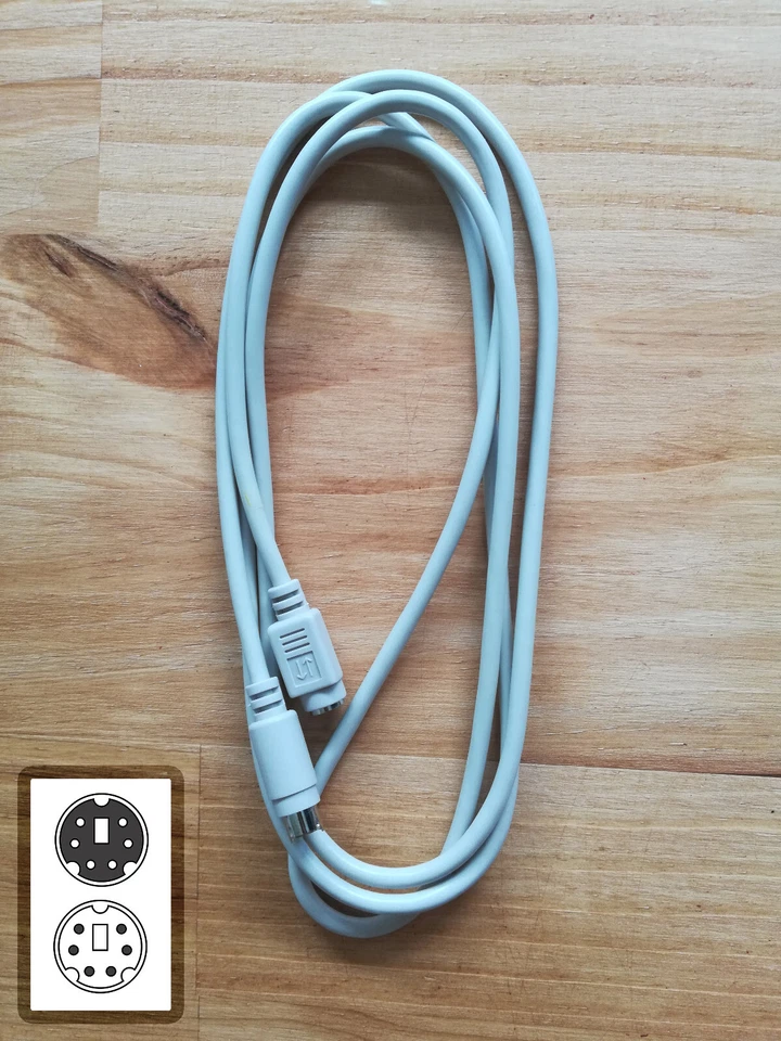 Câble rallonge PS/2 Clavier/souris mini DIN 6 broches mâle / femelle 1.8 mètre - Photo 1/2
