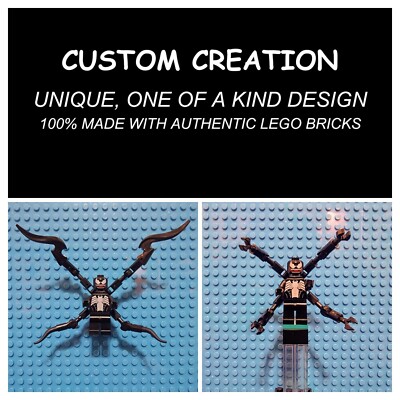 LEGO Venom Minifigure (NEW) with Tendrils Custom Made MOC Venom Lethal  Protector