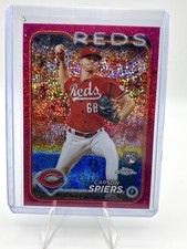 2024 Topps Chrome Carson Spiers Pink Speckle 156/350 (RC)