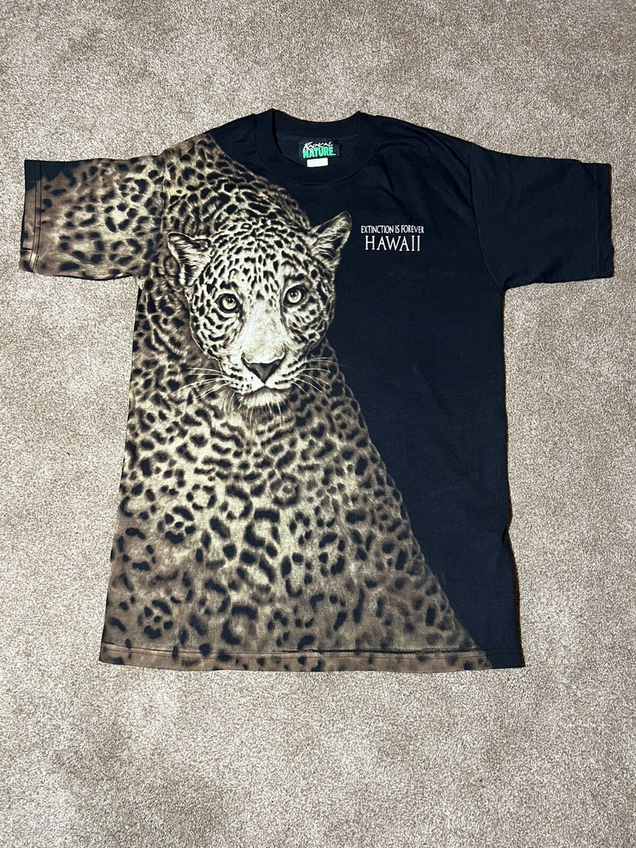 Vintage Cheetah AOP Radical Nature T Shirt Medium Made In Vintage Cheetah AOP Radical Nature T Shirt Medium Made In