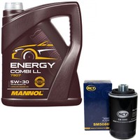 MotoröL Set 5W-30 5 Liter + ÖLfilter FüR Audi A3 Seat Skoda Yeti VW Passat 2.0