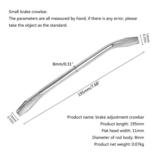 Adjustable Car Brake Adjusting Lever Brake System Adjustment Tool Pry Bar - Picture 8 of 10