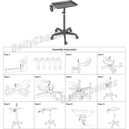 Hair Salon Trolley Rolling Salon Spa Trolley Hair Coloring Tattoo Tool Cart AU - Picture 10 of 11
