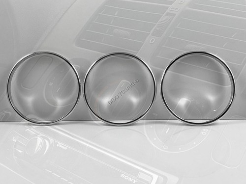 For Mercedes Vito 638 96-03 Polished Aluminium Heater dash panel Surrounds Rings - Picture 2 of 7