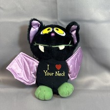 1980s Russ Vincent The Vampire "I Love Your Neck" Plush Rare Halloween Bat