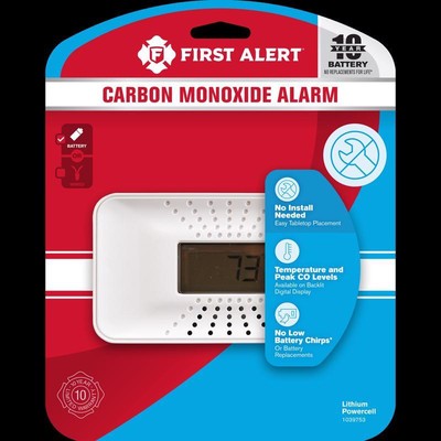 First Alert 1039753 Digital Display Carbon Monoxide Alarm with Temperature