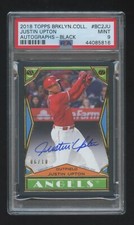 POP 1 PSA 9 JUSTIN UPTON 2018 BROOKLYN COLLECTION AUTO BLACK /10 RARE HIGH END !