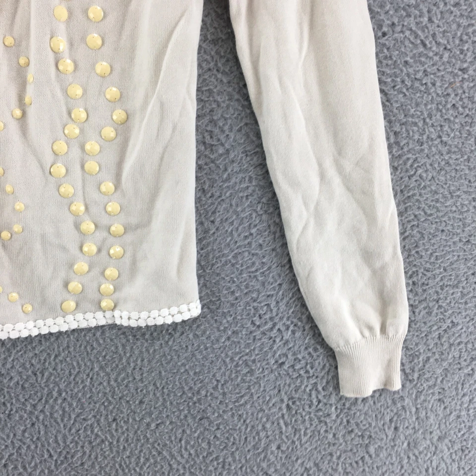 Bke бутик кардиган свитер женщин M бежевый хлопок смесь открытый передний длинным рукавом - Изображение 3 из 4