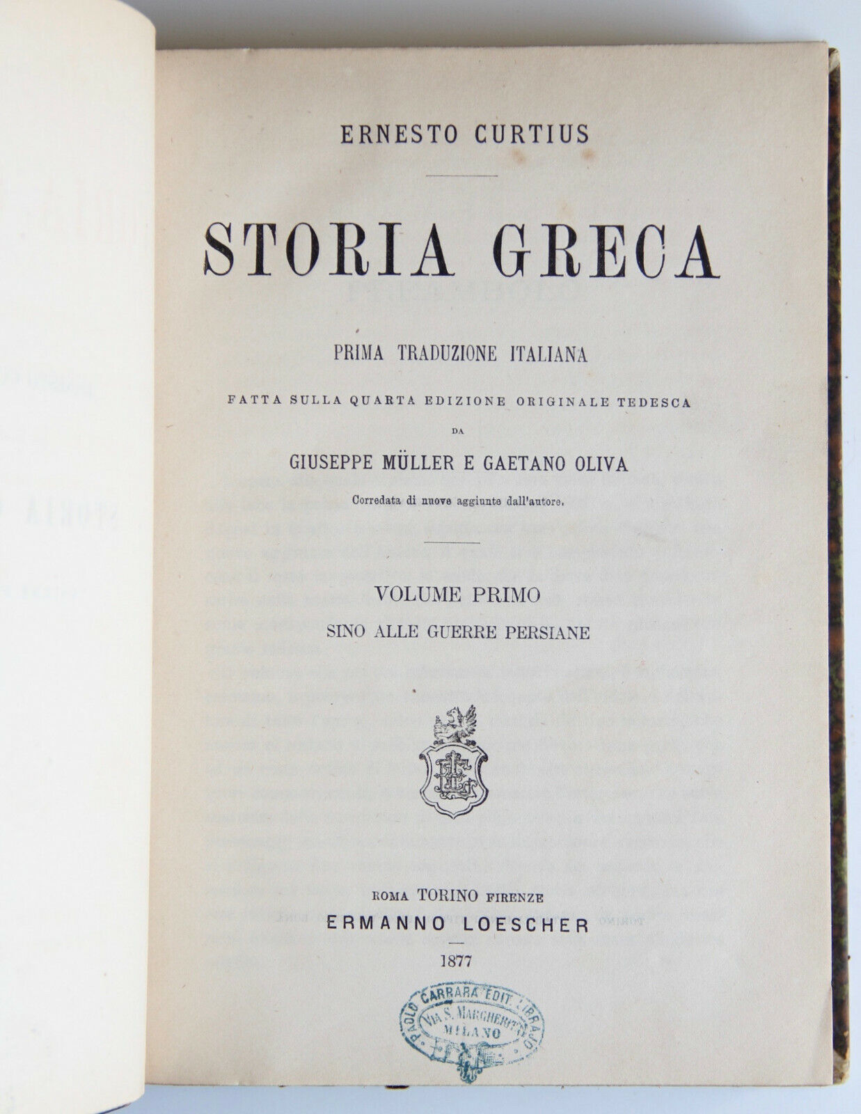 Details zu  Storia greca 1877 Ernesto Curtius Completa 3 volumi prima edizione italiana Neuer Supergewinn