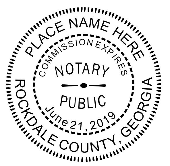 State of Custom Round SelfInking Notary Public Stamp Ideal