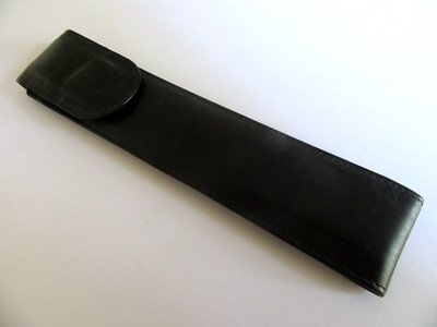 OMAS ECHT LEDER ETUI FÜR HOCHWERTIGEN 1-SITZER STIFT SCHWARZ MX424