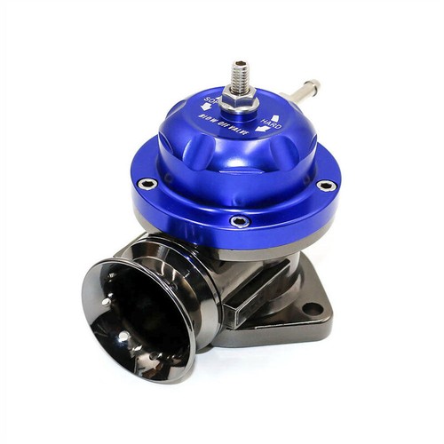 Blue Adjustable Type RS Blow Off Valve + 2.5" Aluminum Flange Pipe BOV Adapter - Picture 5 of 14
