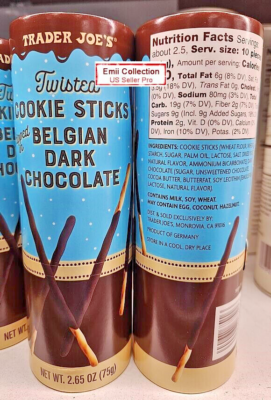Trader Joe's Twisted Cookie Sticks Dipped in Belgian Dark