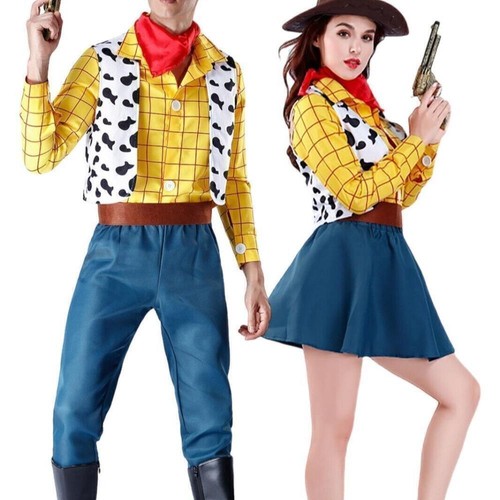 UK.. Toy Story Woody Halloween Cosplay Costume Cloth For Adult Men's Women Suit