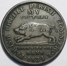 Hard Times Token - "Perish Credit, Perish Commerce" - 1834 - L8 - HT9