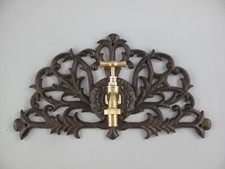 Garten Wasserhahn Schlauchhalter Jugendstil Antik Wandbrunnen Eisen Messing