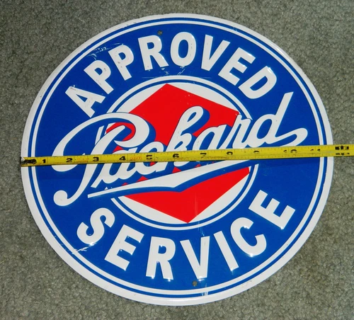 PACKARD AUTHORIZED SERVICE Vintage Style Enamel Metal Sign
