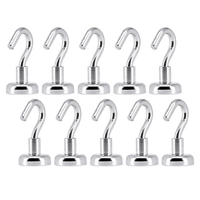 10 Stk Magnethaken Extra Stark, Neodym Magnet Haken, Starke Super Starke DHL