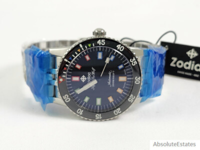 オペオペのみ NEW Zodiac x eBay Super Sea Wolf Automatic Silver Mens Watch