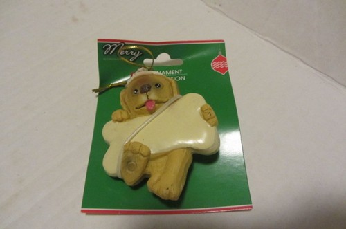 PERRO DE NAVIDAD CON ADORNO DE HUESO LISTO PARA PERSONALIZAR O NO RESINA NUEVO LINDO! - Imagen 2 de 2