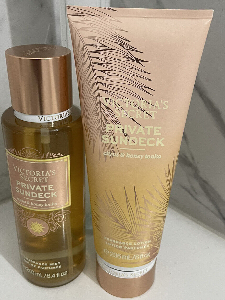 VICTORIA'S SECRET *PRIVATE SUNDECK* FRAGRANCE BODY MIST SPRAY & LOTION